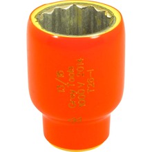 Gray Tools T26-I - 13/16" X 3/8" Drive, 12 Point Standard Length Socket, 1000V Insulated