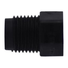 Buchanan 28604B - PLUG H HEX CORED 1/2IN MPT POL THN BK