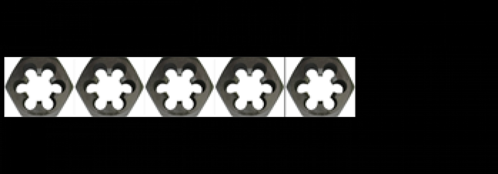 1/4, 5/16, 3/8, 7/16, 1/2 UNF CARBON HEX DIE SET<span class=' ItemWarning' style='display:block;'>Item is usually in stock, but we&#39;ll be in touch if there&#39;s a problem<br /></span>