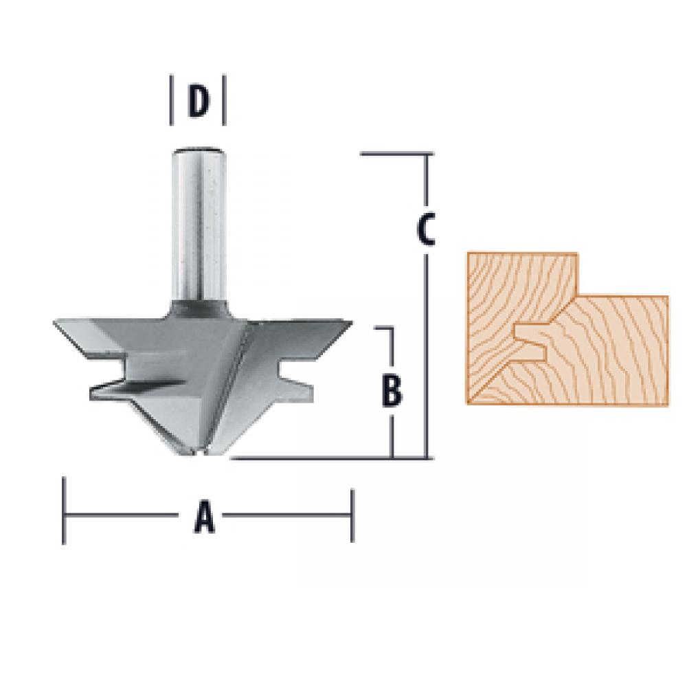 45 Degree Lock Miter Router Bit<span class=' ItemWarning' style='display:block;'>Item is usually in stock, but we&#39;ll be in touch if there&#39;s a problem<br /></span>