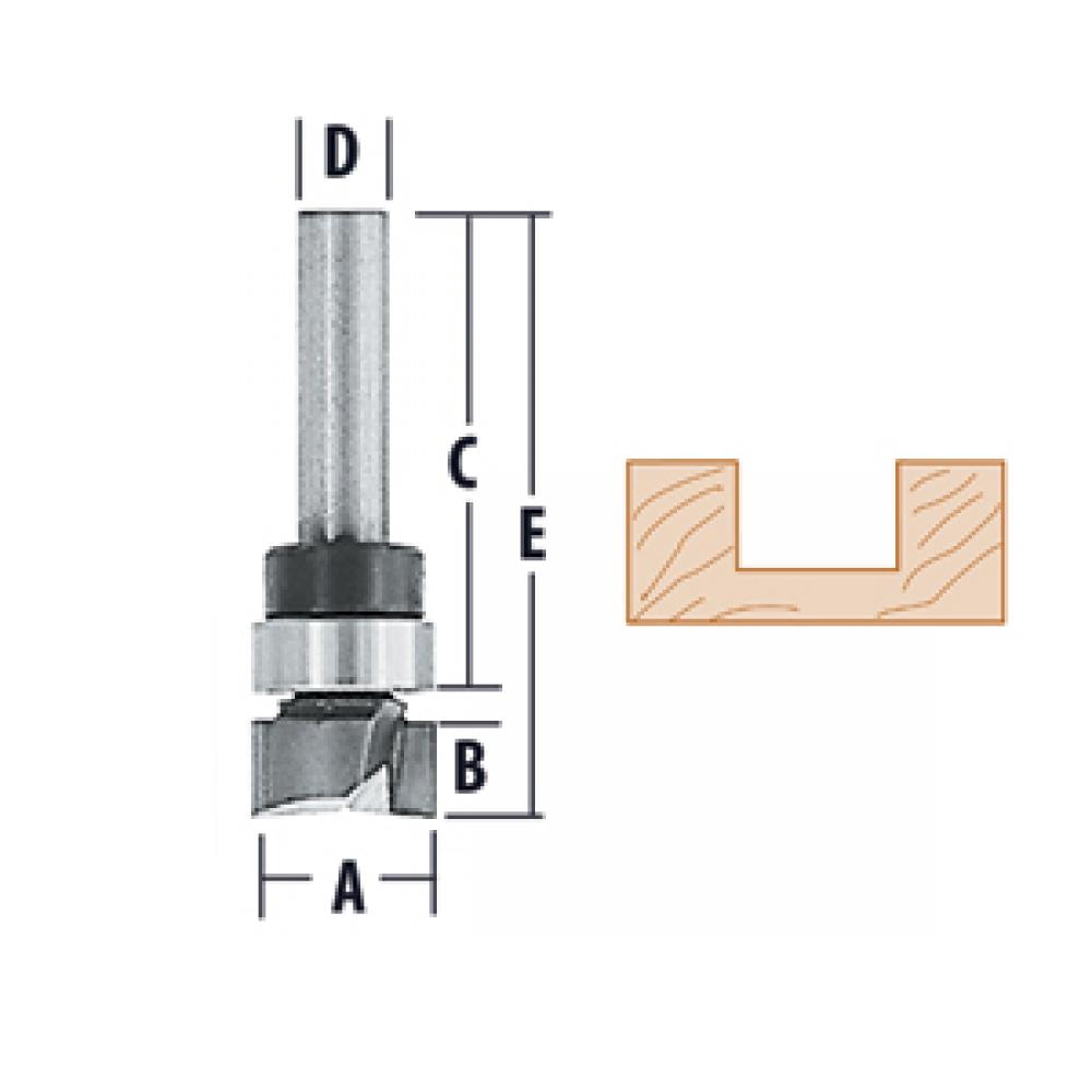 Top Bearing Straight - 2 Flute Router Bits<span class=' ItemWarning' style='display:block;'>Item is usually in stock, but we&#39;ll be in touch if there&#39;s a problem<br /></span>