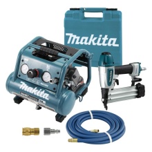 Makita DK0129X1 - Quiet Series 0.5 HP, 1 Ga Compact Air Compressor and 18 Gauge Brad Nailer Combo Kit