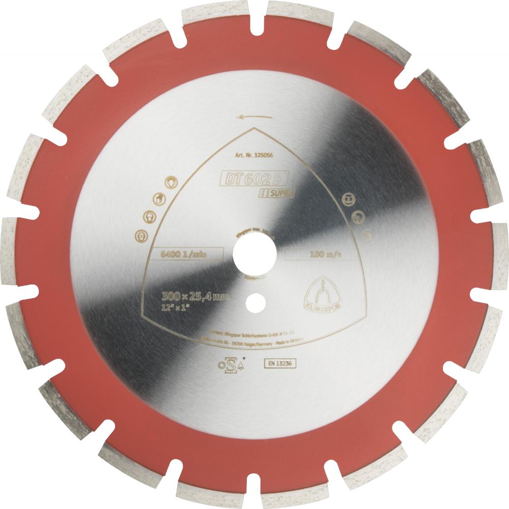 DT 602 B diamond cutting blades, 14 x 1/8 x 1 Inch 21 segments 1-1/2 x 1/8 x 3/8 Inch, wide gullet<span class=' ItemWarning' style='display:block;'>Item is usually in stock, but we&#39;ll be in touch if there&#39;s a problem<br /></span>