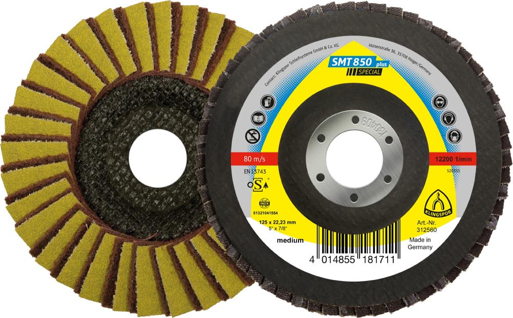 SMT 850 abrasive mop disc,combination, 5 x 7/8 Inch grain 80 medium convex<span class=' ItemWarning' style='display:block;'>Item is usually in stock, but we&#39;ll be in touch if there&#39;s a problem<br /></span>
