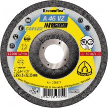 Klingspor Inc 298176 - A 46 VZ Kronenflex® grinding discs, 4-1/2 x 5/64 x 7/8 Inch depressed centre