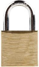 Dynaline 2251531 - Brass Padlock 30x20mm - KA Hardened Steel Shackle - 2/pkg