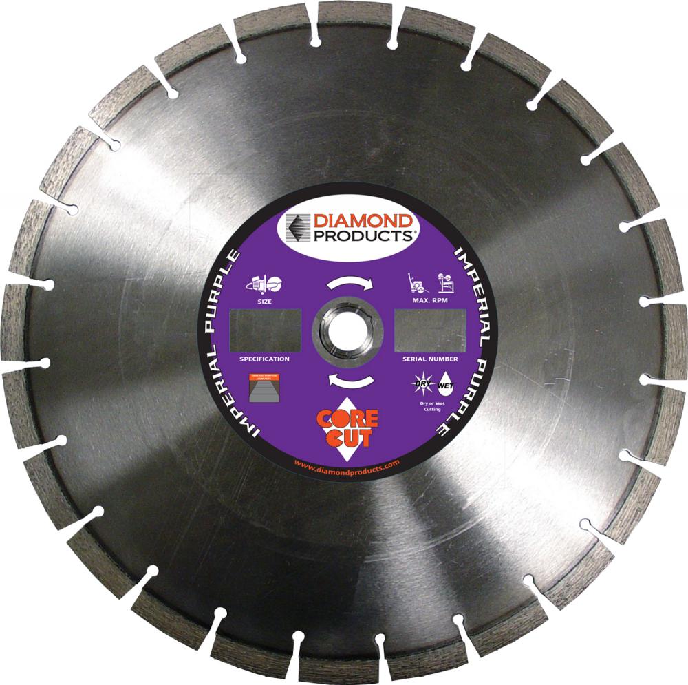 14â€ x .125 x UNV Imperial Purple High Speed Diamond Blade<span class=' ItemWarning' style='display:block;'>Item is usually in stock, but we&#39;ll be in touch if there&#39;s a problem<br /></span>