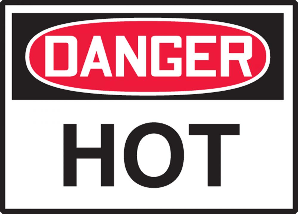 Safety Label, DANGER HOT, 3 1/2&#34; x 5&#34;, Dura-Vinylâ„¢<span class=' ItemWarning' style='display:block;'>Item is usually in stock, but we&#39;ll be in touch if there&#39;s a problem<br /></span>