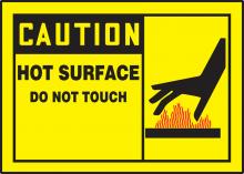 Accuform LEQM647XVE - Safety Label, CAUTION HOT SURFACE DO NOT TOUCH, 3 1/2" x 5", Dura-Vinylâ„¢