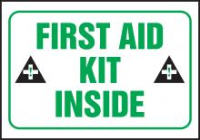 Accuform LFSD509XVE - Safety Label, FIRST AID KIT INSIDE, 3 1/2" x 5", Dura-Vinylâ„¢