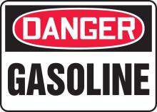 Accuform MCHL241VS - Safety Sign, DANGER GASOLINE, 7" x 10", Adhesive Vinyl