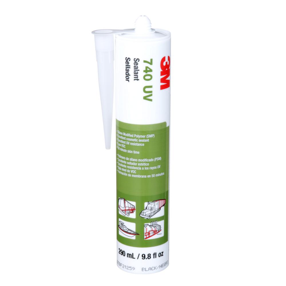 3M™ Adhesive Sealant, 740 UV, black, 9.80 fl oz (289.8 mL), cartridge<span class=' ItemWarning' style='display:block;'>Item is usually in stock, but we&#39;ll be in touch if there&#39;s a problem<br /></span>