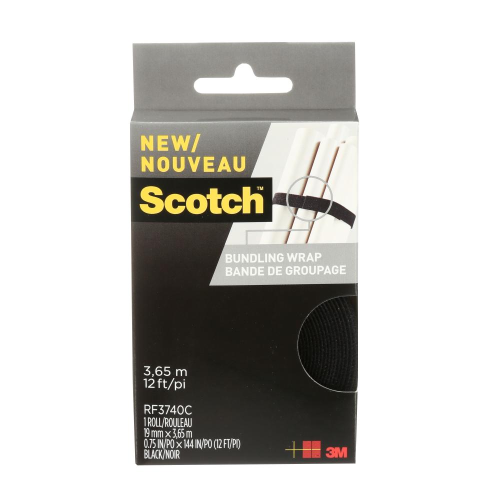Scotch® Bundling Wrap, RF3740C, black, 0.75 in x 12 ft (1.9 cm x 3.6 m)<span class=' ItemWarning' style='display:block;'>Item is usually in stock, but we&#39;ll be in touch if there&#39;s a problem<br /></span>
