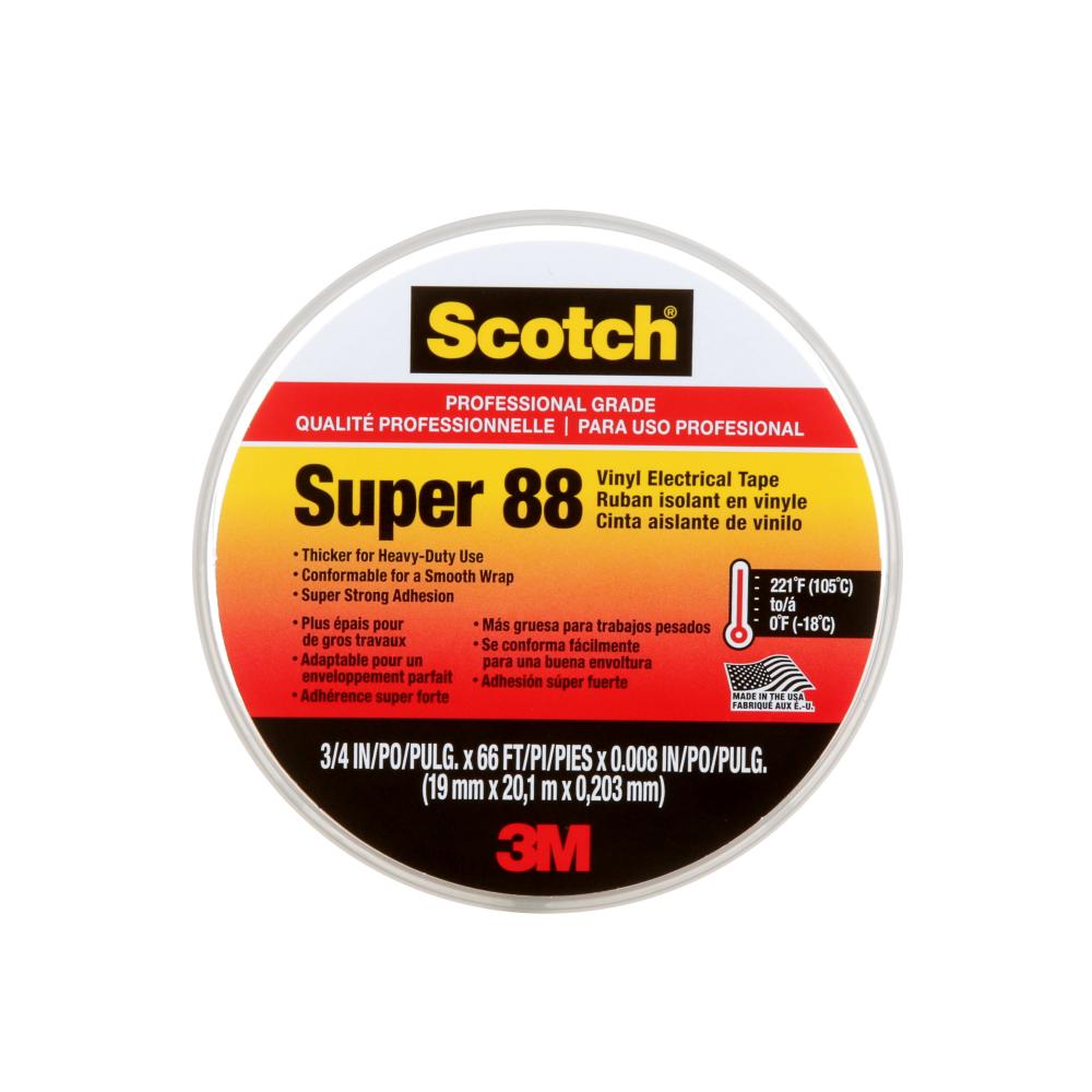 Scotch® Super 88 Vinyl Electrical Tape 6143-BA-10<span class=' ItemWarning' style='display:block;'>Item is usually in stock, but we&#39;ll be in touch if there&#39;s a problem<br /></span>
