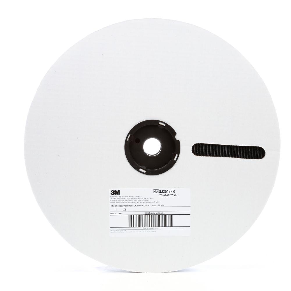 3M™ Flame Resistant Loop Fastener SJ3518FR, Black, 1 in x 50 yd (25.4 mm x 45.7 m)<span class=' ItemWarning' style='display:block;'>Item is usually in stock, but we&#39;ll be in touch if there&#39;s a problem<br /></span>