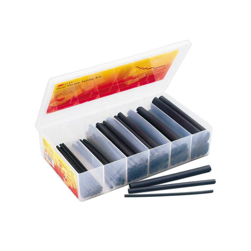 3M™ GTI Heatshrink Tubing Kit Box Black<span class=' ItemWarning' style='display:block;'>Item is usually in stock, but we&#39;ll be in touch if there&#39;s a problem<br /></span>