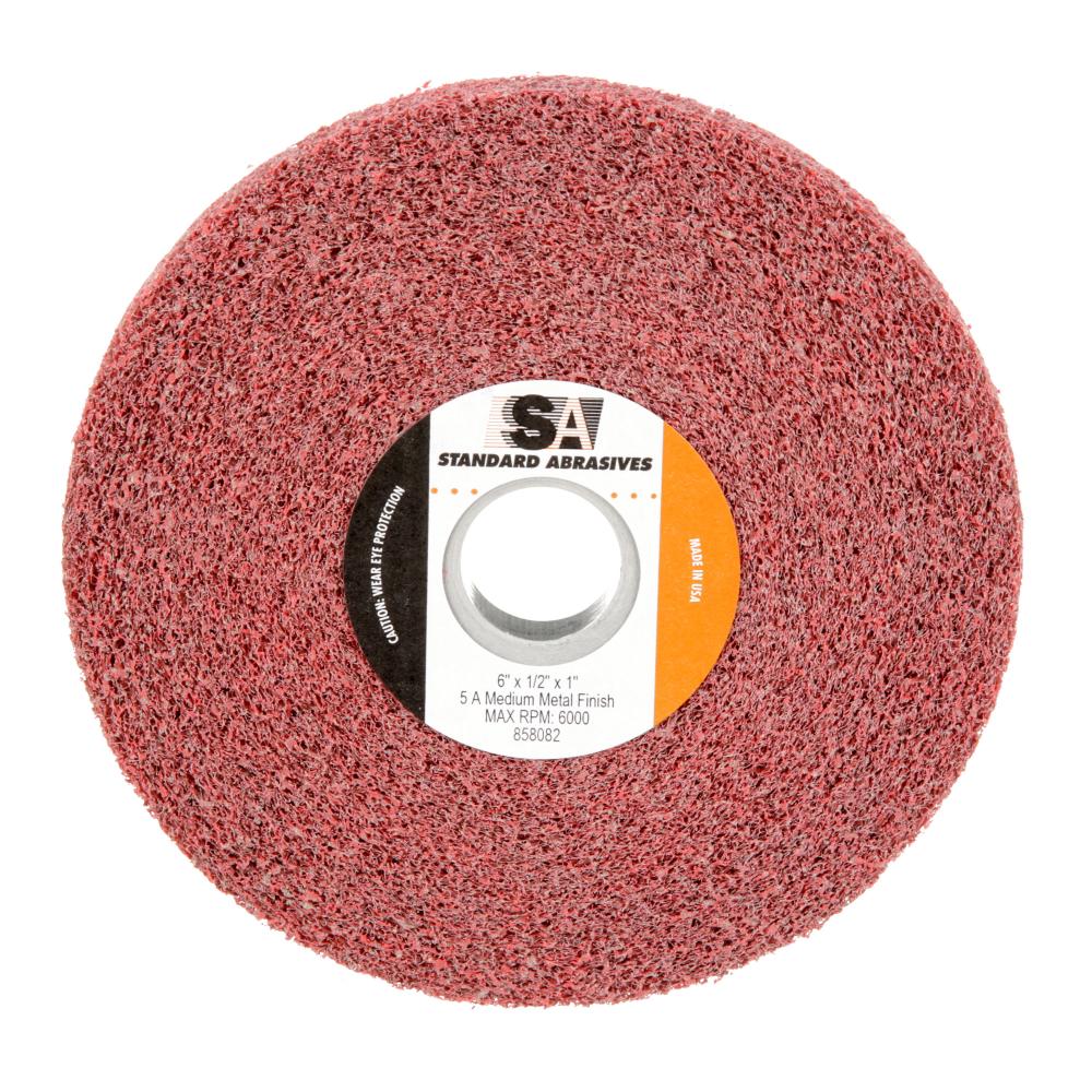 Standard Abrasives™ Metal Finishing Wheel 858082, 6 in x 1/2 in x 1 in 5A MED, 4 per case<span class=' ItemWarning' style='display:block;'>Item is usually in stock, but we&#39;ll be in touch if there&#39;s a problem<br /></span>