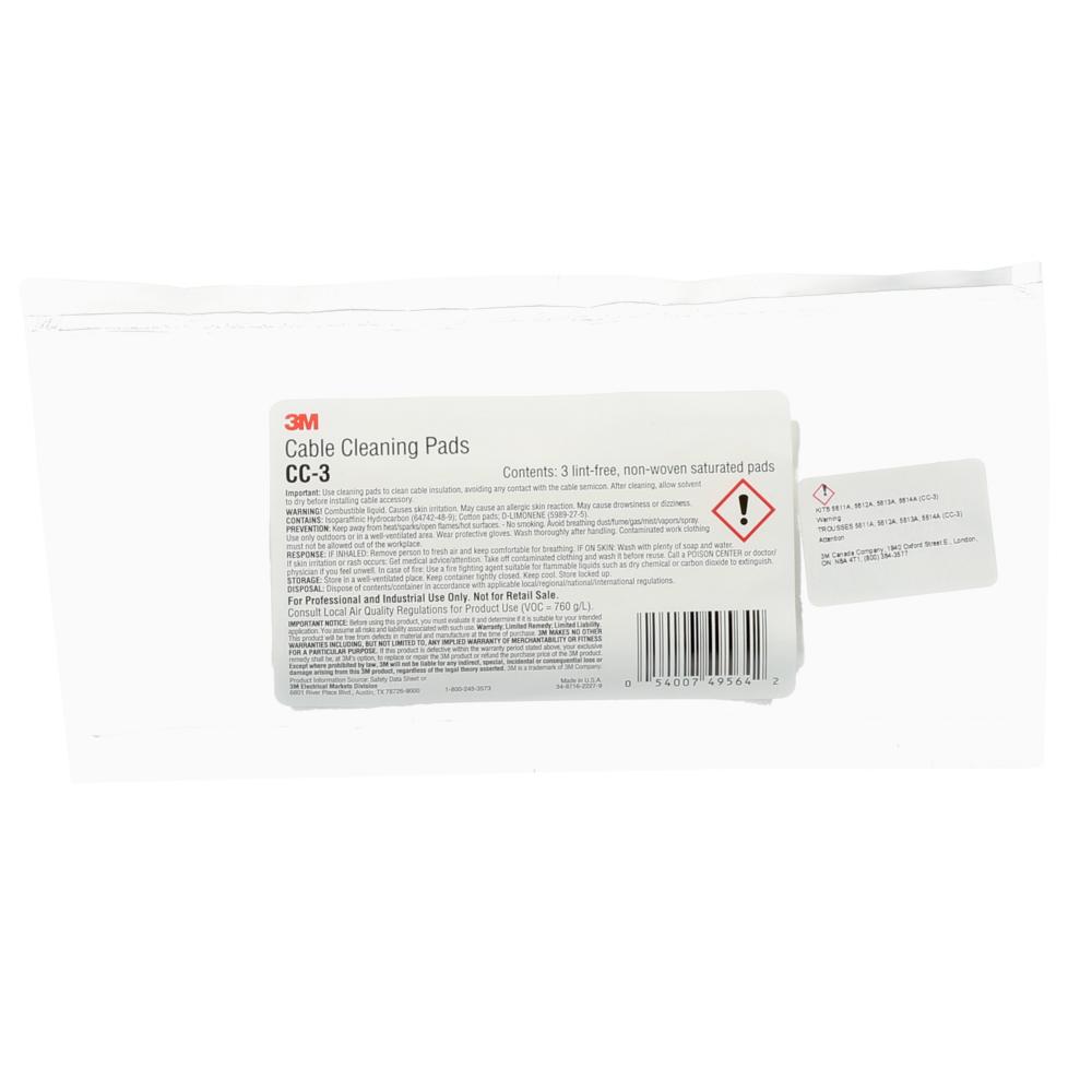 3M™ Cable Cleaning Pad Kit, CC-3<span class=' ItemWarning' style='display:block;'>Item is usually in stock, but we&#39;ll be in touch if there&#39;s a problem<br /></span>