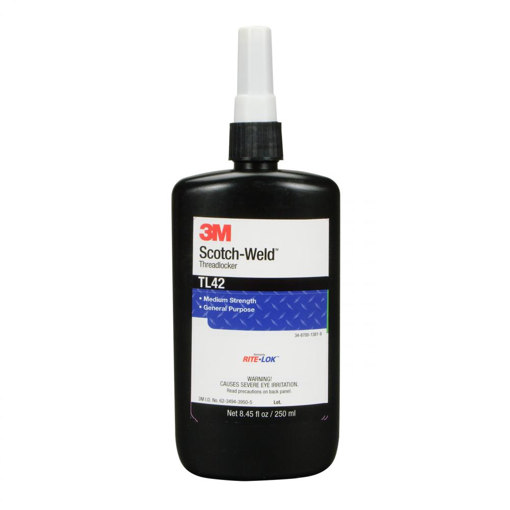 3M™ Scotch-Weld™ Threadlocker, TL42, blue, 8.45 fl. oz. (250 ml)<span class=' ItemWarning' style='display:block;'>Item is usually in stock, but we&#39;ll be in touch if there&#39;s a problem<br /></span>