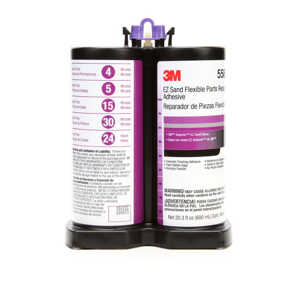 3M™ EZ Sand Flexible Parts Repair Adhesive, 55887, 20.3 fl. oz. (600 ml)<span class=' ItemWarning' style='display:block;'>Item is usually in stock, but we&#39;ll be in touch if there&#39;s a problem<br /></span>