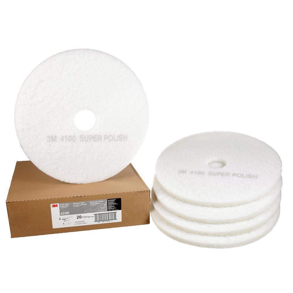 3M™ White Super Polish Pad, 4100, 508 mm (20 in)<span class=' ItemWarning' style='display:block;'>Item is usually in stock, but we&#39;ll be in touch if there&#39;s a problem<br /></span>
