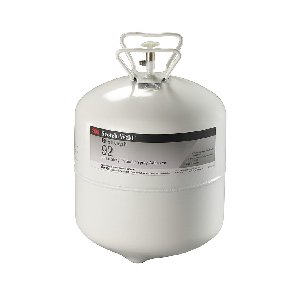 3M™ Hi-Strength Laminating Adhesive, 92, cylinder spray, red, 29.3 lbs (13.29 kg)<span class=' ItemWarning' style='display:block;'>Item is usually in stock, but we&#39;ll be in touch if there&#39;s a problem<br /></span>