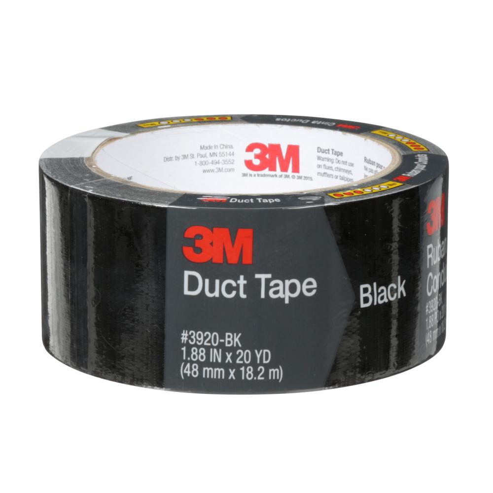 3M™ Duct Tape, 3920-BK, black, 1.88 in x 20 yd (48 mm x 18.2 m)<span class=' ItemWarning' style='display:block;'>Item is usually in stock, but we&#39;ll be in touch if there&#39;s a problem<br /></span>