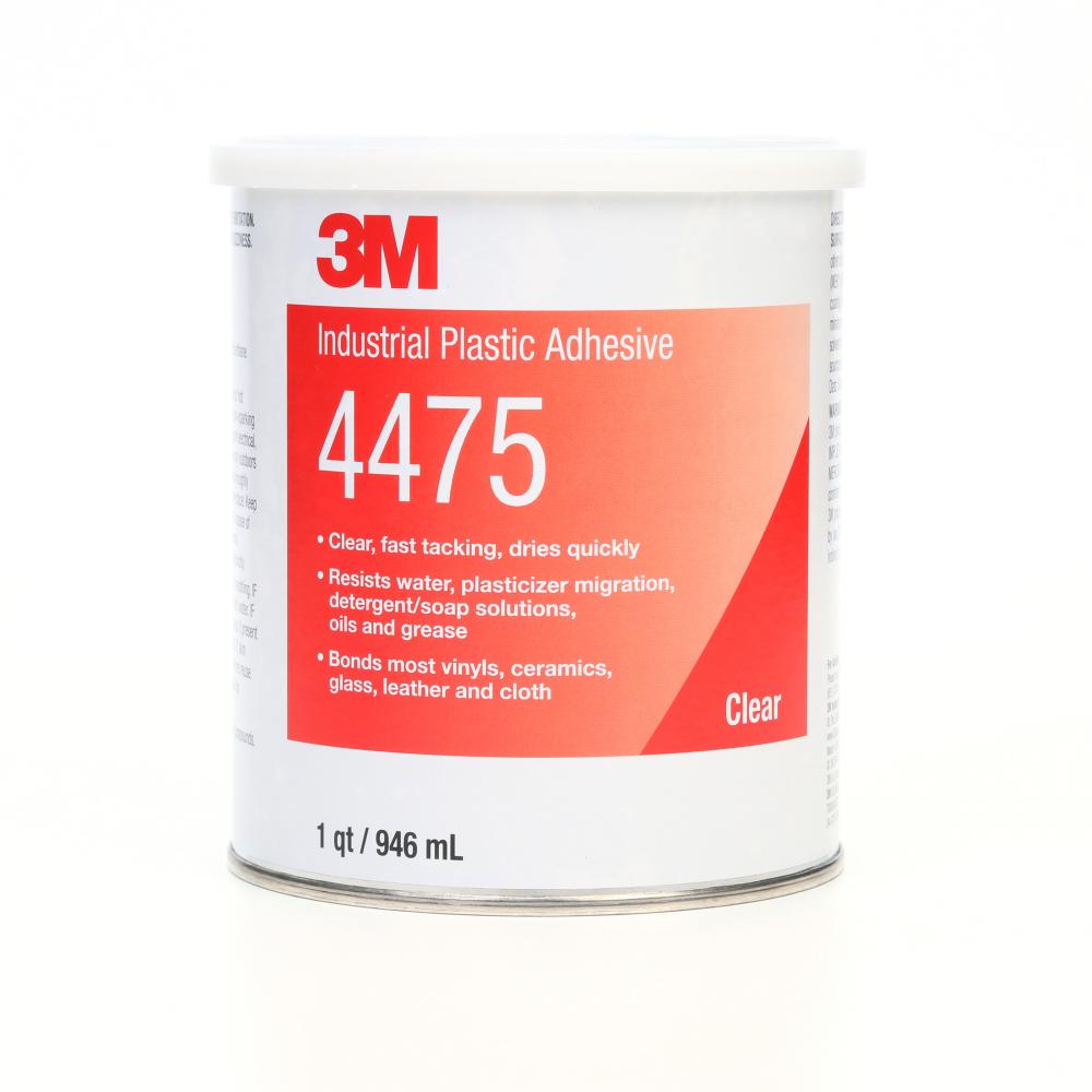 3M™ Industrial Plastic Adhesive, 4475, clear, 1 qt (0.94 L)<span class=' ItemWarning' style='display:block;'>Item is usually in stock, but we&#39;ll be in touch if there&#39;s a problem<br /></span>