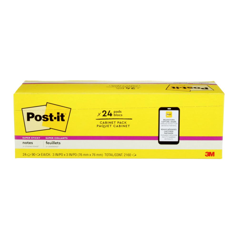 Post-it® Super Sticky Notes 654-24SSCP<span class=' ItemWarning' style='display:block;'>Item is usually in stock, but we&#39;ll be in touch if there&#39;s a problem<br /></span>
