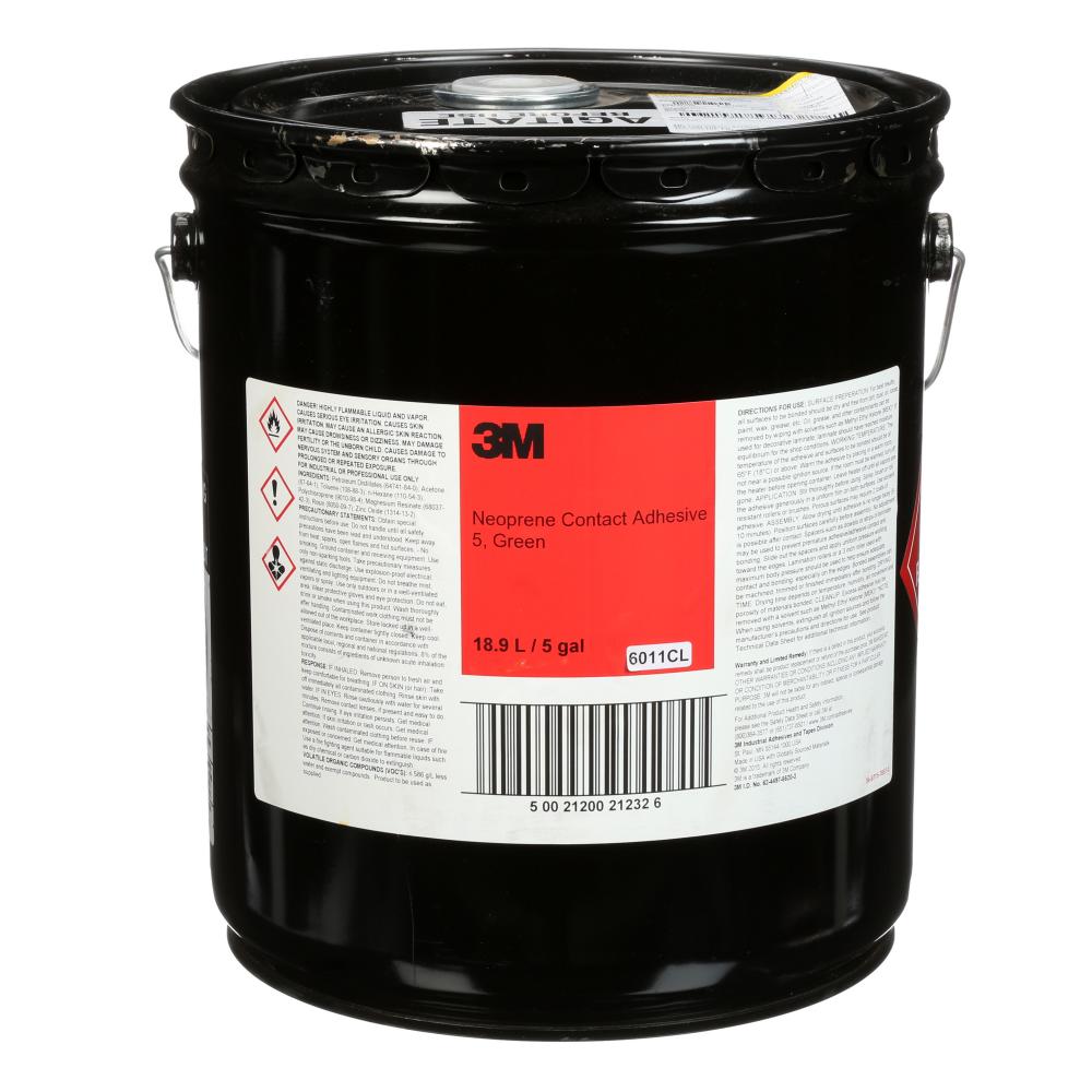 3M™ Neoprene Contact Adhesive, 5-5GAL-GRN, green, 5 gal (18.9 L)<span class=' ItemWarning' style='display:block;'>Item is usually in stock, but we&#39;ll be in touch if there&#39;s a problem<br /></span>
