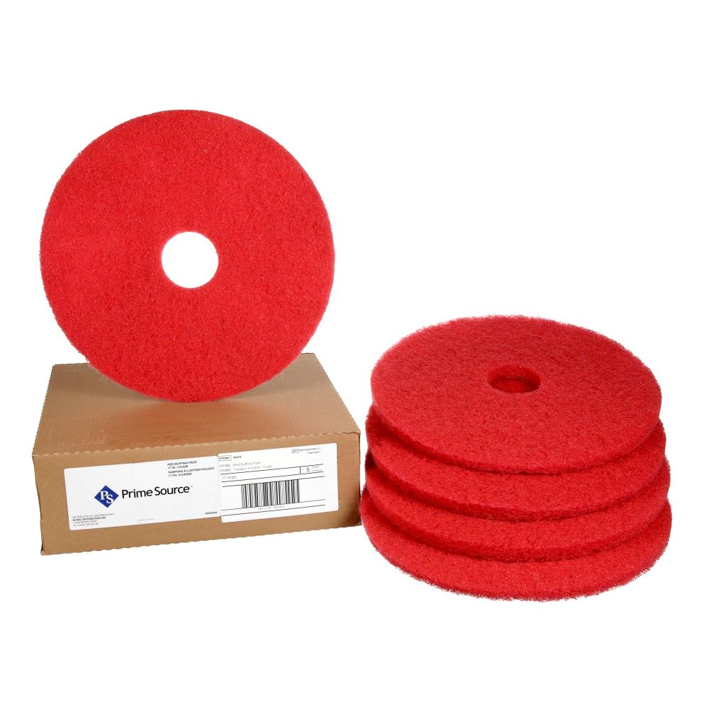 Prime Source Red Buffing Pad 5100PS, 17 in (431.8 mm), Private Label<span class=' ItemWarning' style='display:block;'>Item is usually in stock, but we&#39;ll be in touch if there&#39;s a problem<br /></span>