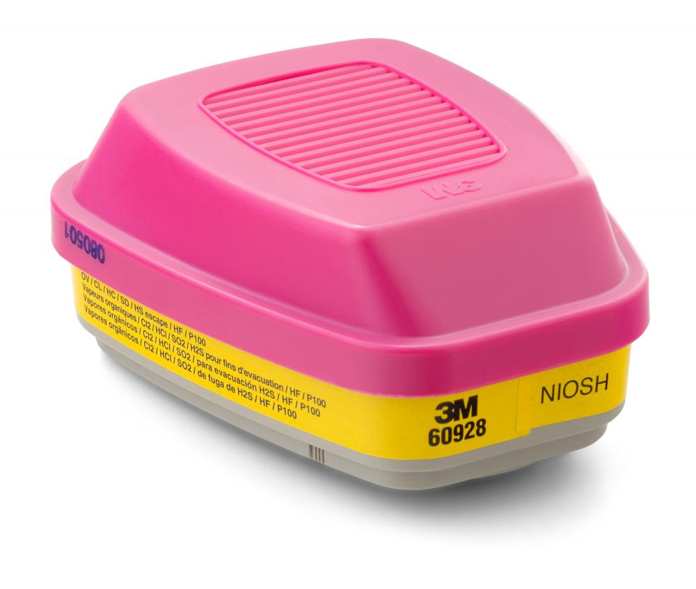 3M™ Cartridge/Filter, 60928, P100/organic vapour/acid gas, large, 30 pairs/case<span class=' ItemWarning' style='display:block;'>Item is usually in stock, but we&#39;ll be in touch if there&#39;s a problem<br /></span>