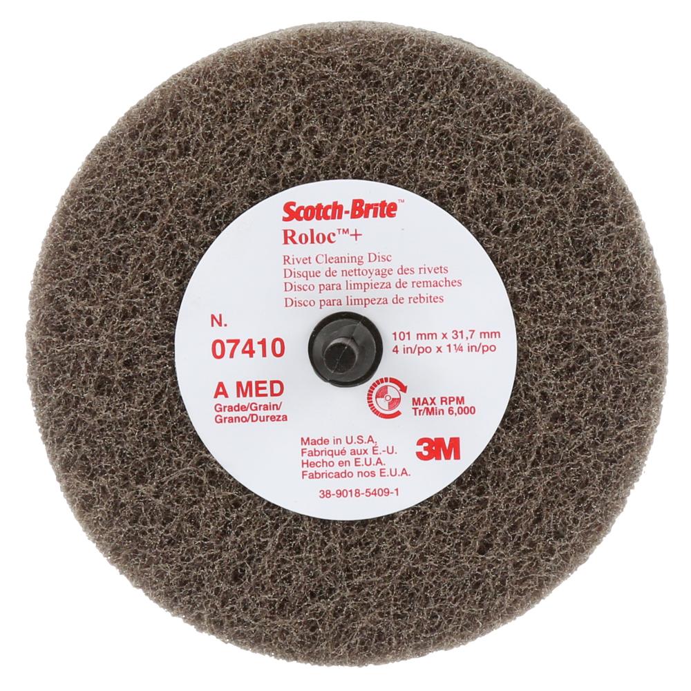 Scotch-Brite™ Rivet Cleaning Disc, MED, 4 in x 1-1/4 in (10.16 cm x 3.18 cm)<span class=' ItemWarning' style='display:block;'>Item is usually in stock, but we&#39;ll be in touch if there&#39;s a problem<br /></span>