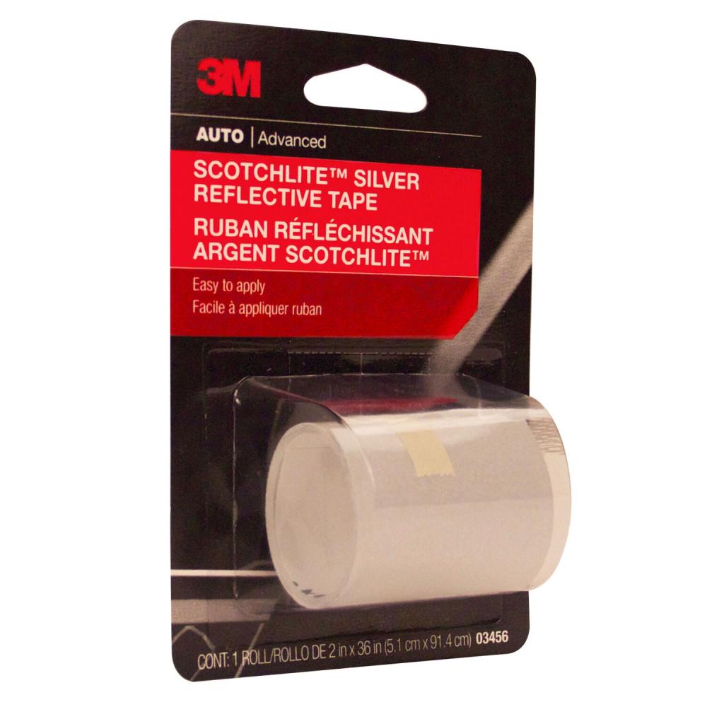 3M™ Scotchlite™ Reflective Tape 03456C, 2 in x 36 in, Silver<span class=' ItemWarning' style='display:block;'>Item is usually in stock, but we&#39;ll be in touch if there&#39;s a problem<br /></span>