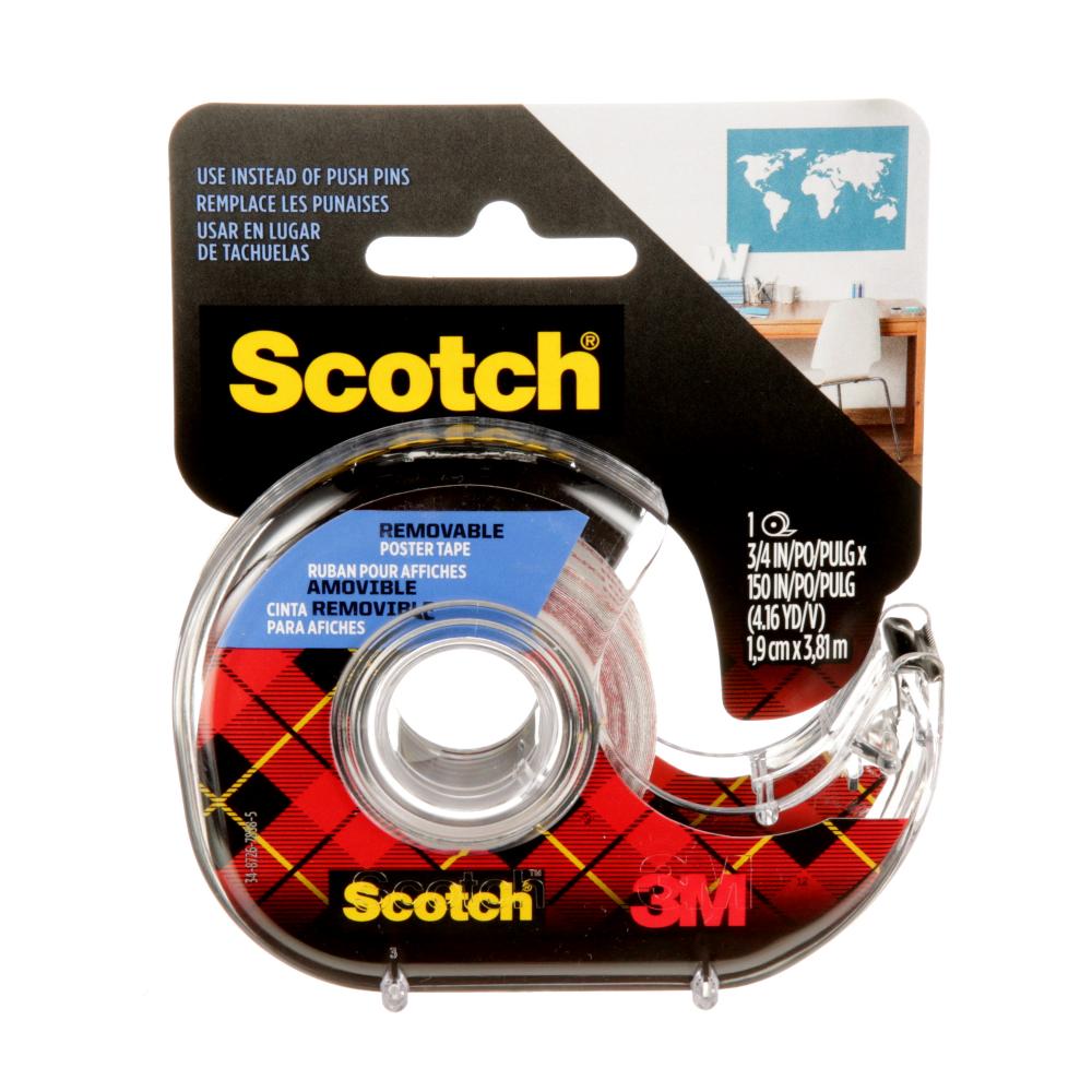 Scotch® Removable Poster Tape 109S-ESF, 0.75 in x 150 in (1.9 cm x 3.8 m)<span class=' ItemWarning' style='display:block;'>Item is usually in stock, but we&#39;ll be in touch if there&#39;s a problem<br /></span>