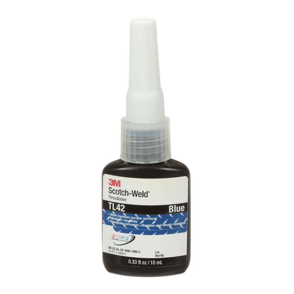 3M™ Scotch-Weld™ Threadlocker, TL42, blue, 0.33 fl. oz. (10 ml)<span class=' ItemWarning' style='display:block;'>Item is usually in stock, but we&#39;ll be in touch if there&#39;s a problem<br /></span>