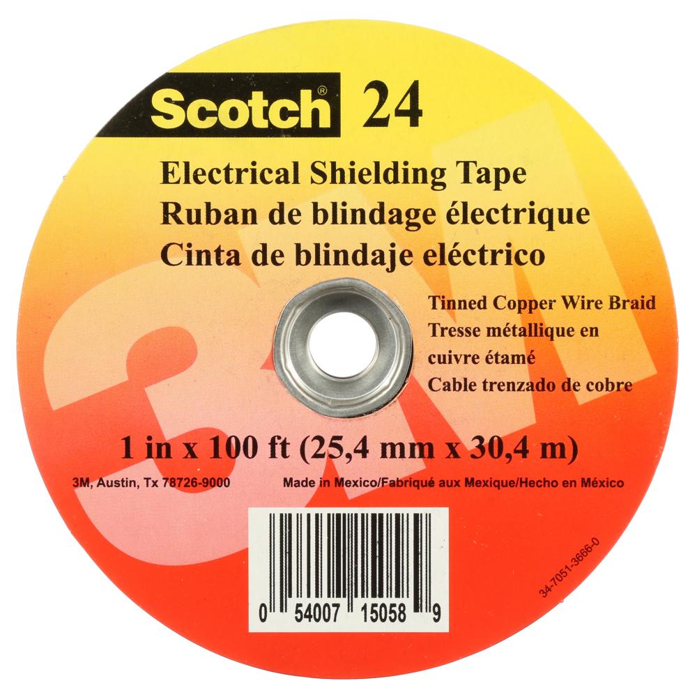 Scotch® Electrical Shielding Tape 24, 1 in x 100 ft (25.4 mm x 30.5 m)<span class=' ItemWarning' style='display:block;'>Item is usually in stock, but we&#39;ll be in touch if there&#39;s a problem<br /></span>