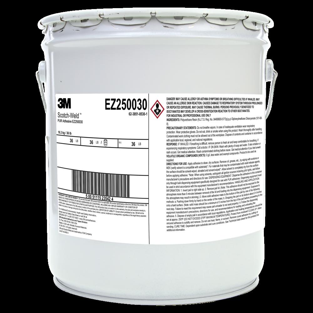 3M™ Scotch-Weld™ Polyurethane Reactive Easy Adhesive, EZ250030, 5 gal. (19 L)<span class=' ItemWarning' style='display:block;'>Item is usually in stock, but we&#39;ll be in touch if there&#39;s a problem<br /></span>