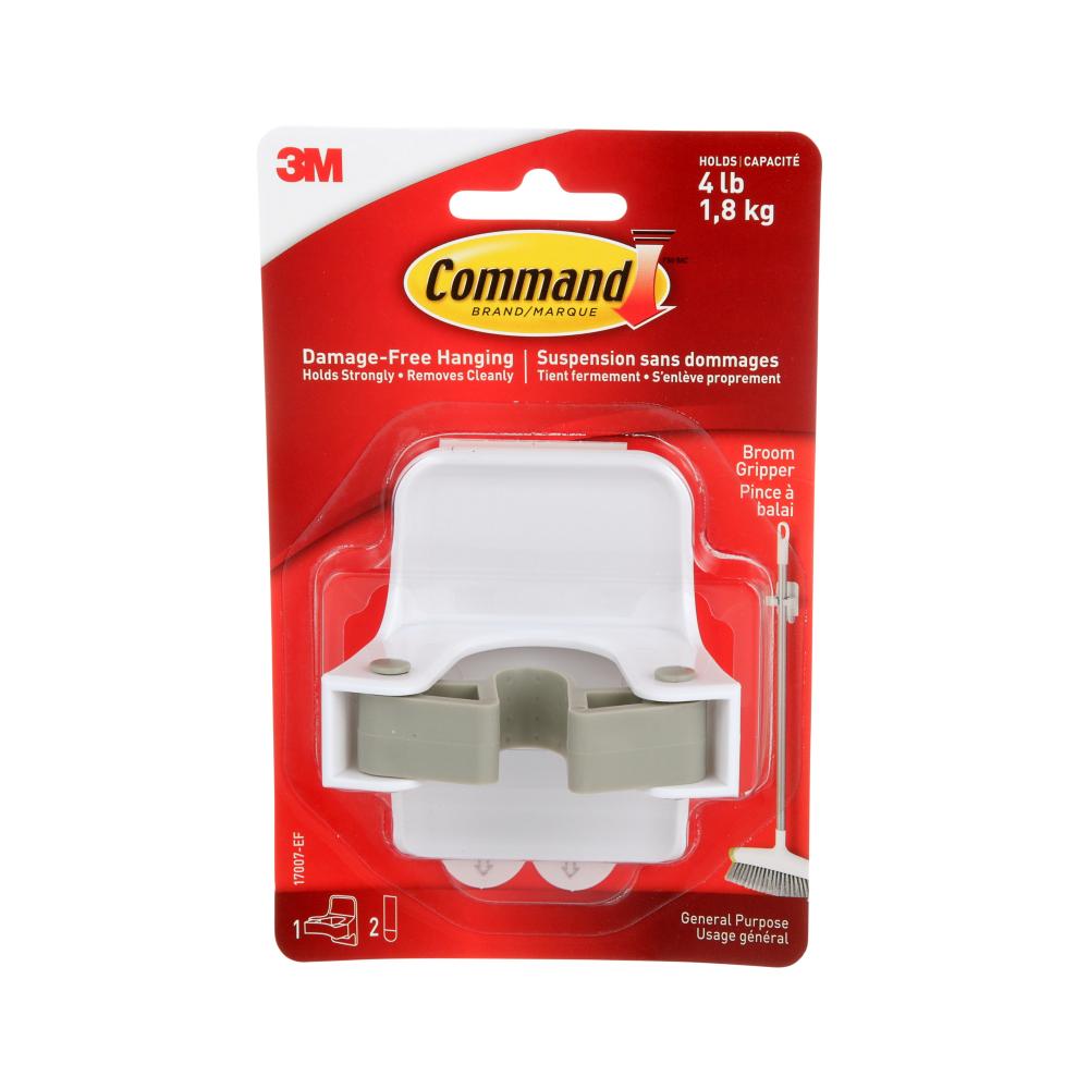 Command™ Broom Gripper 17007-EF, White, 4 lbs (1.8 kg)<span class=' ItemWarning' style='display:block;'>Item is usually in stock, but we&#39;ll be in touch if there&#39;s a problem<br /></span>