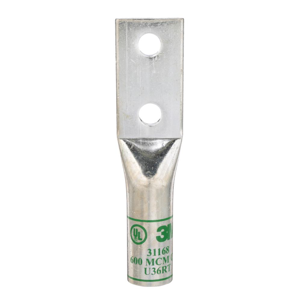 3M™ Scotchlok™ Copper Two Hole Long Barrel Lug, 31168, up to 35 kV, 600 kcmil, green<span class=' ItemWarning' style='display:block;'>Item is usually in stock, but we&#39;ll be in touch if there&#39;s a problem<br /></span>