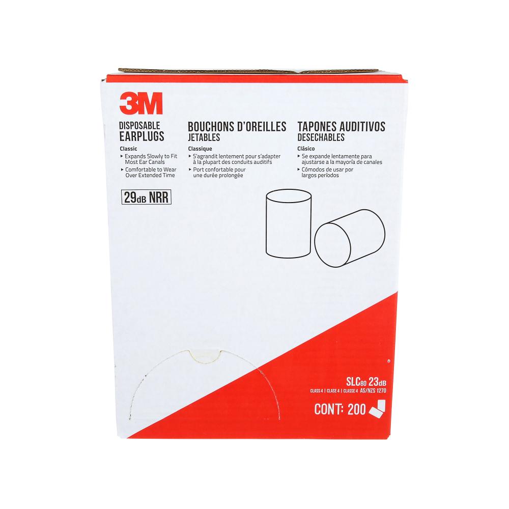 3M™ Disposable Earplugs 90581H200-C, 29 dB NRR, Orange, 1 Pair/Pack, 200 Packs/Case<span class=' ItemWarning' style='display:block;'>Item is usually in stock, but we&#39;ll be in touch if there&#39;s a problem<br /></span>