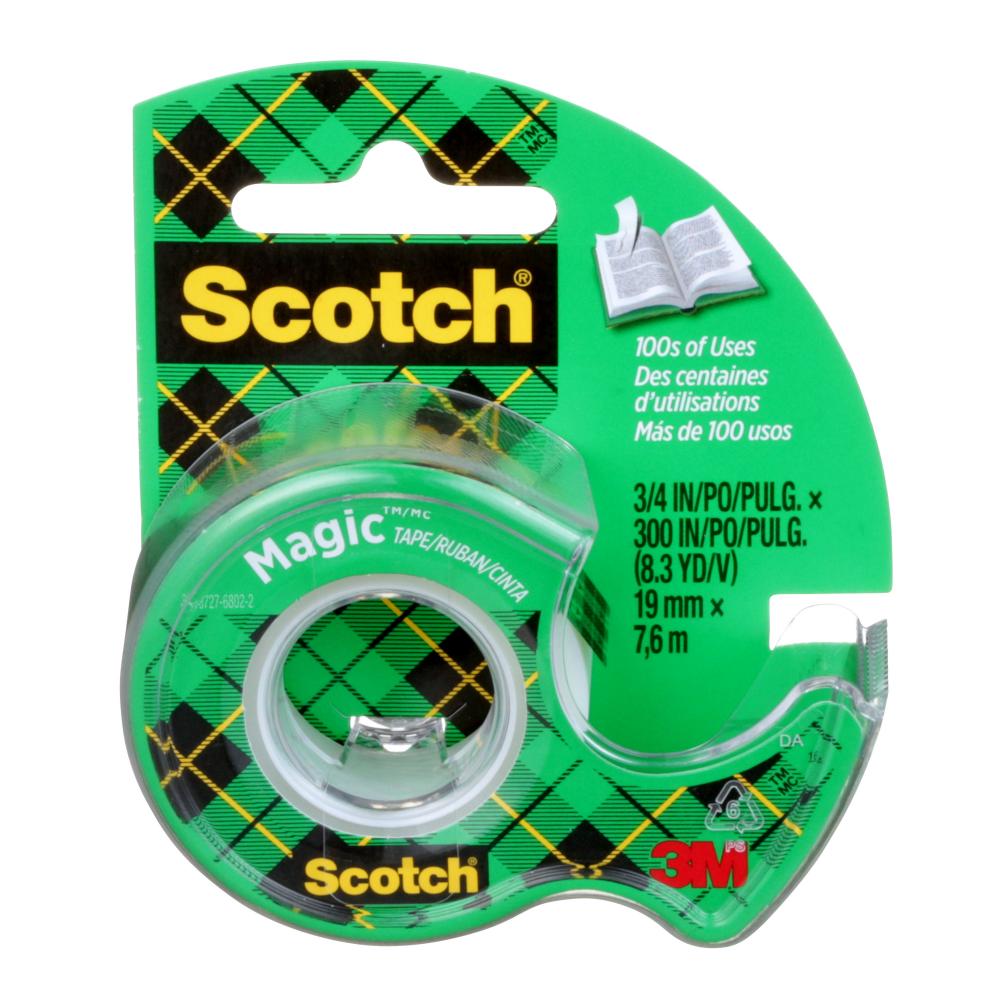 Scotch Magic Tape with dispenser and Boxed refills<span class=' ItemWarning' style='display:block;'>Item is usually in stock, but we&#39;ll be in touch if there&#39;s a problem<br /></span>