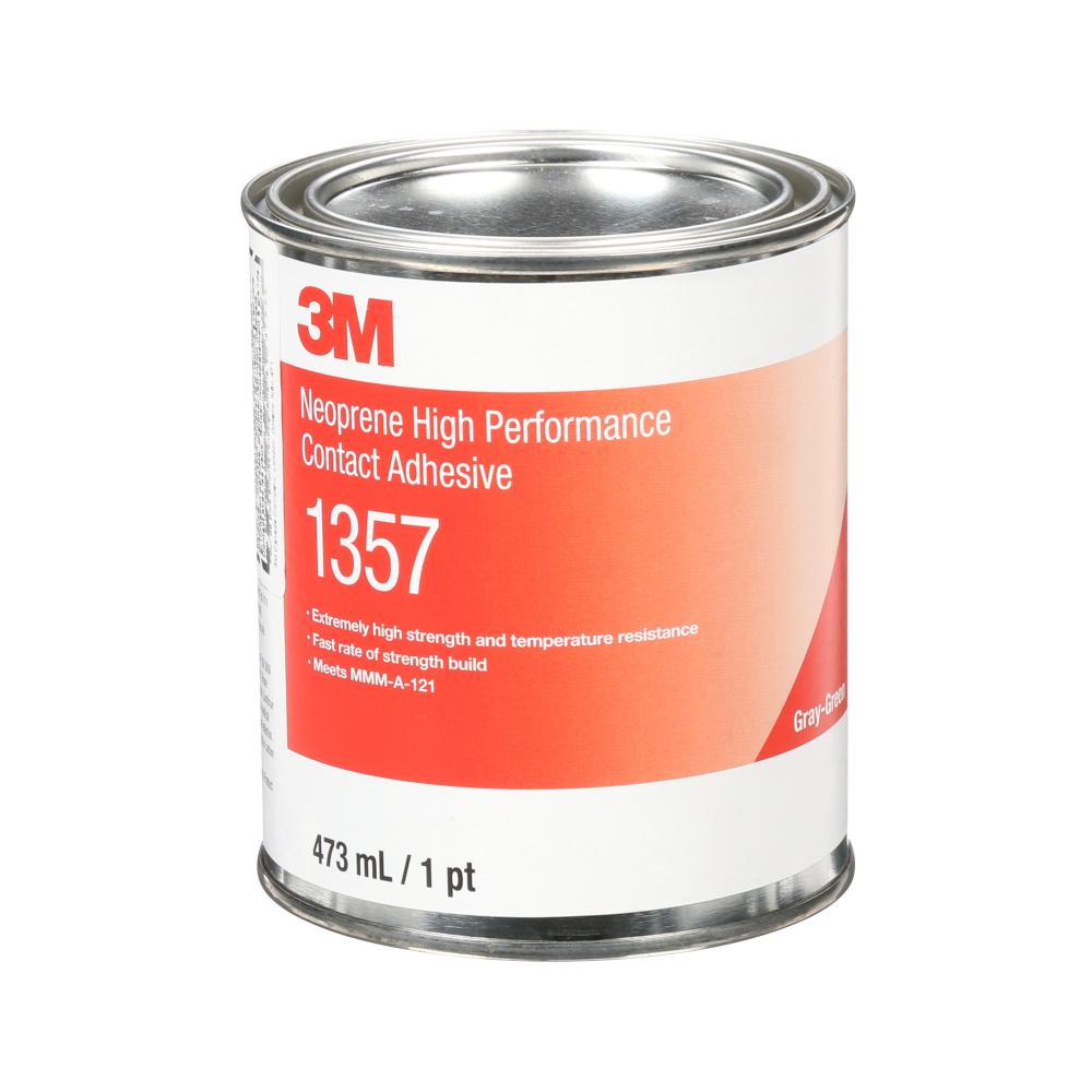3M™ Neoprene High Performance Contact Adhesive, 1357-1PT-GRY, gray-green, 1 pt (0.5 kg)<span class=' ItemWarning' style='display:block;'>Item is usually in stock, but we&#39;ll be in touch if there&#39;s a problem<br /></span>