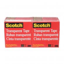 3M 7100017512 - Scotch® Transparent Tape, 600, with 3 in core, 1/2 in x 72 yd (19 mm x 65.8 m), boxed
