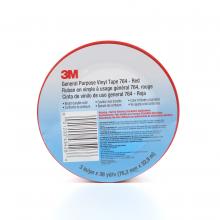 3M 7000123885 - 3M™ General Purpose Vinyl Tape, 764, red, 3.0 in x 36.0 yd x 5.0 mil (7.6 cm x 32.9 m x 0.1 mm)