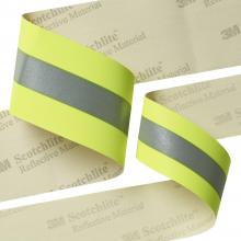 3M 7100078856 - 3M™ Scotchlite™ Reflective Material - 9587 Fluorescent Lime-Yellow Fire Coat Trim