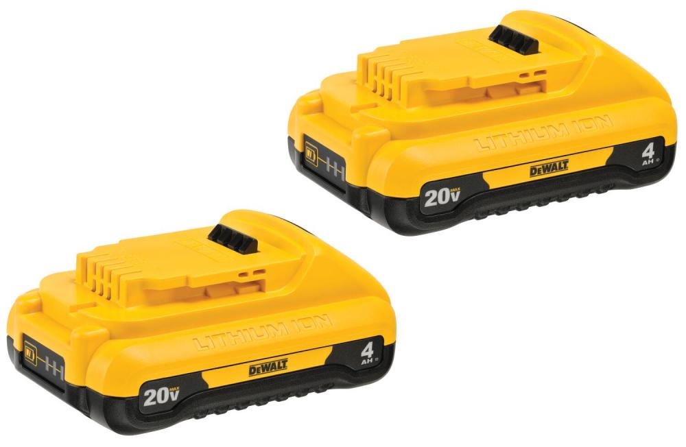 20V MAX LI-ION COMPACT BATTERY 2-PACK (4.0 AH)<span class=' ItemWarning' style='display:block;'>Item is usually in stock, but we&#39;ll be in touch if there&#39;s a problem<br /></span>