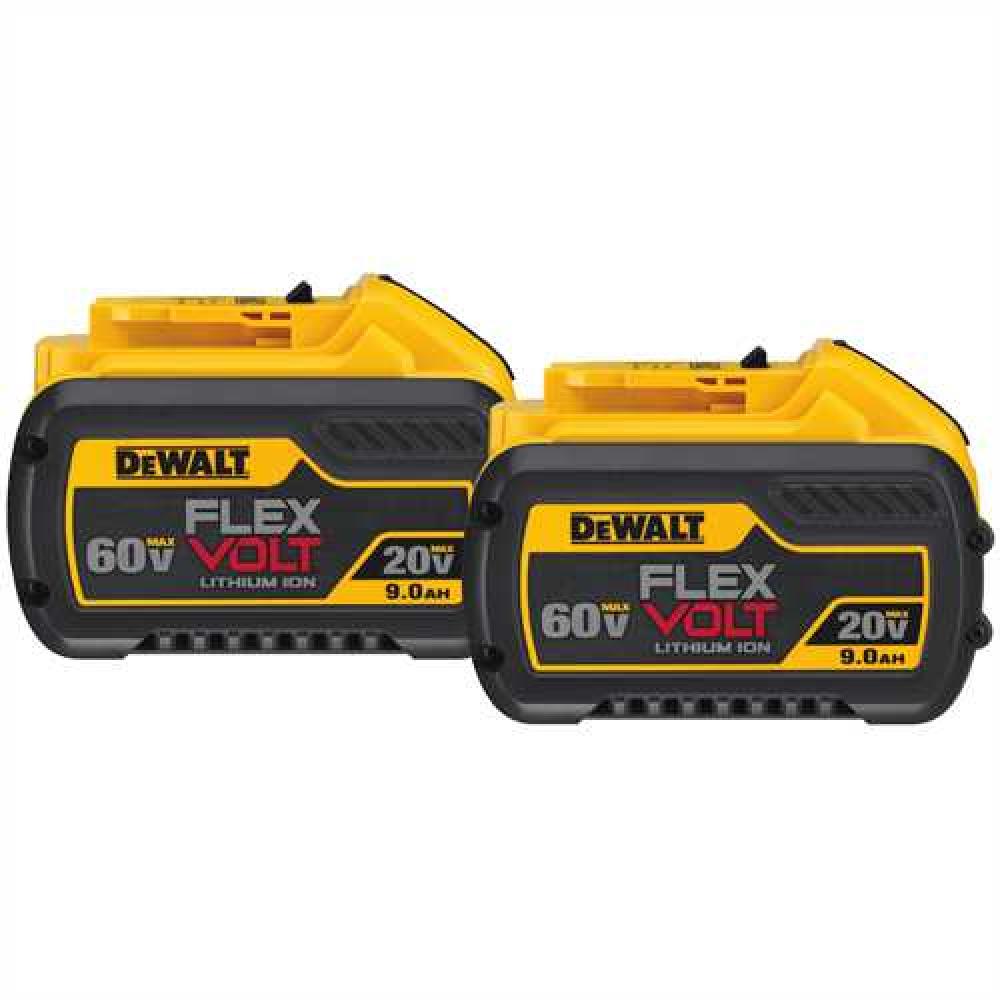 20V/60V MAX* FLEXVOLT 9.0 Ah Battery 2pk<span class=' ItemWarning' style='display:block;'>Item is usually in stock, but we&#39;ll be in touch if there&#39;s a problem<br /></span>