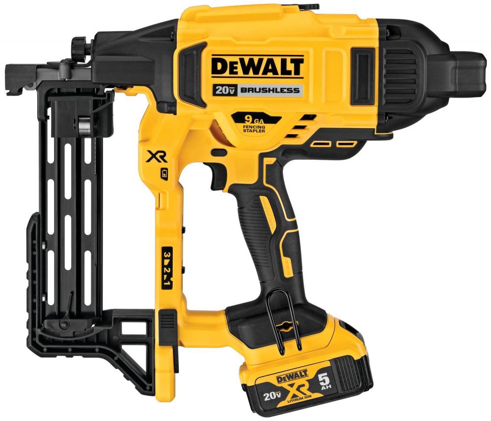 20V MAX XR, 9 GAUGE FENCING STAPLER (5.0AH) W/ 2 BATTERIES AND BAG<span class=' ItemWarning' style='display:block;'>Item is usually in stock, but we&#39;ll be in touch if there&#39;s a problem<br /></span>