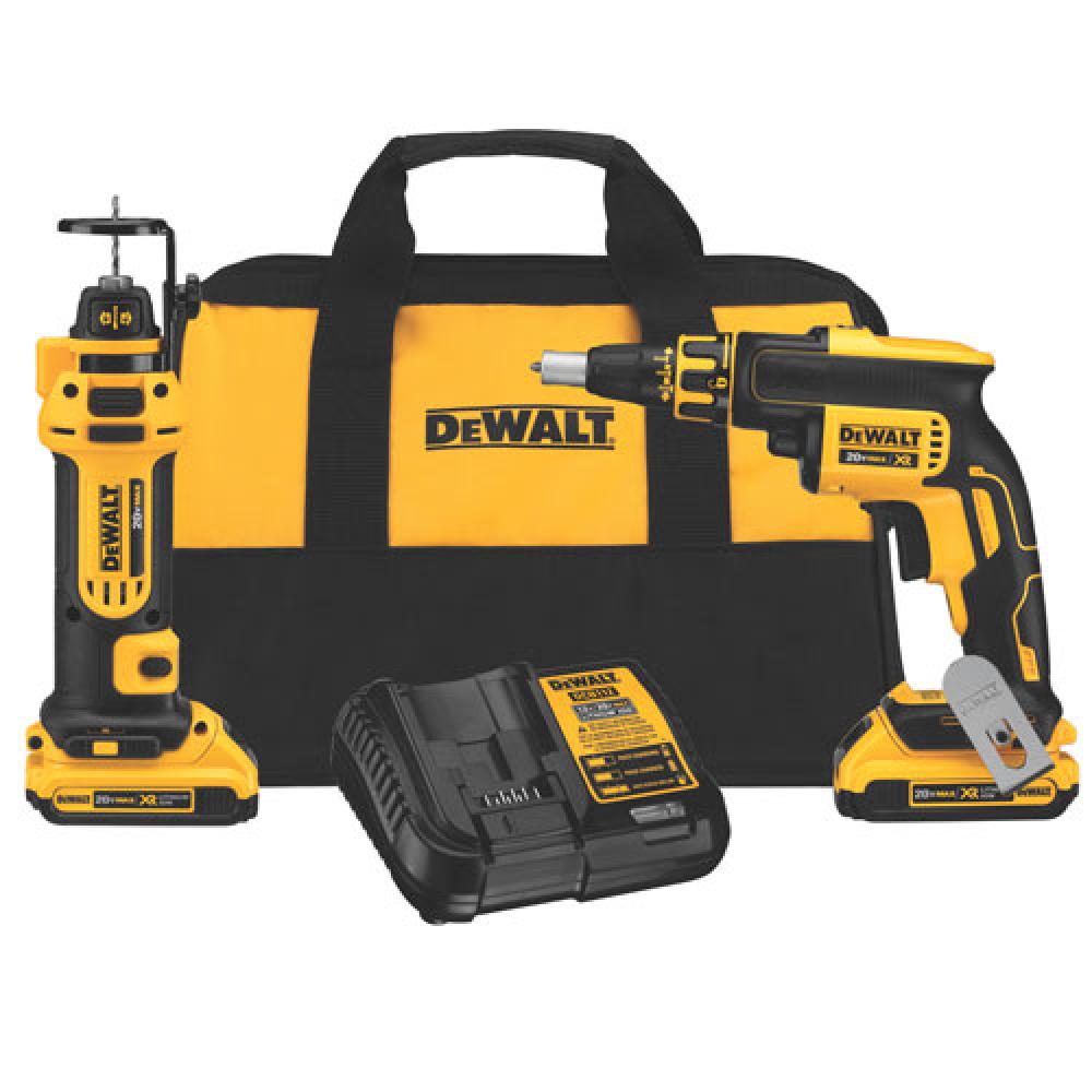 20V MAX* Brushless Drywall Screwgun & Cut-Out Tool Combo Kit (2.0ah)<span class=' ItemWarning' style='display:block;'>Item is usually in stock, but we&#39;ll be in touch if there&#39;s a problem<br /></span>